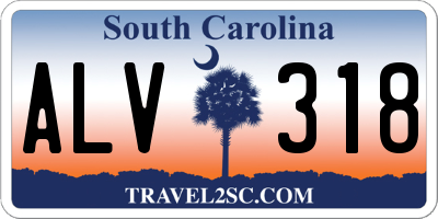 SC license plate ALV318