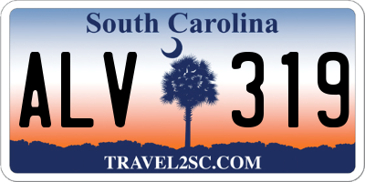 SC license plate ALV319
