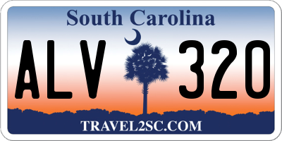 SC license plate ALV320