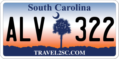 SC license plate ALV322