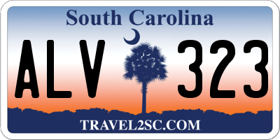 SC license plate ALV323