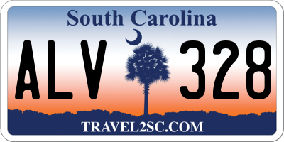 SC license plate ALV328