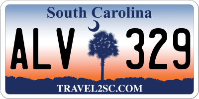 SC license plate ALV329