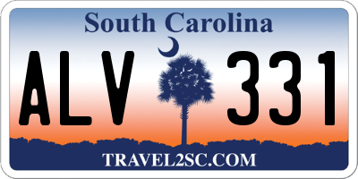 SC license plate ALV331