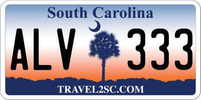 SC license plate ALV333