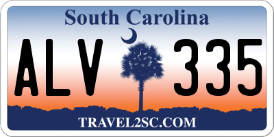 SC license plate ALV335