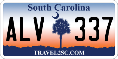 SC license plate ALV337