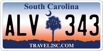 SC license plate ALV343