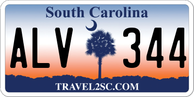 SC license plate ALV344