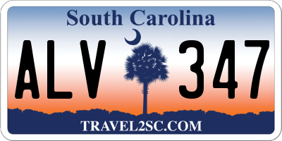 SC license plate ALV347