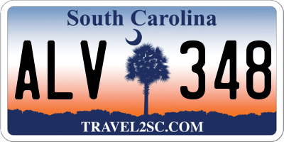 SC license plate ALV348