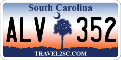 SC license plate ALV352