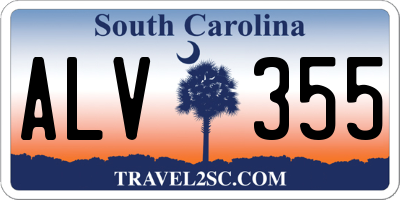 SC license plate ALV355