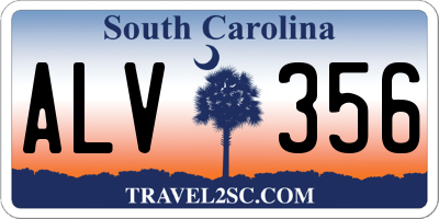 SC license plate ALV356