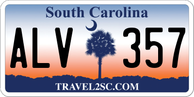 SC license plate ALV357