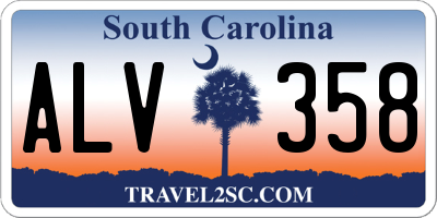 SC license plate ALV358