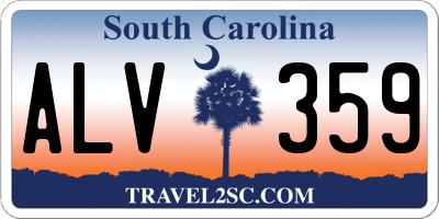 SC license plate ALV359