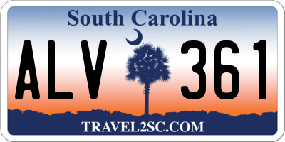 SC license plate ALV361