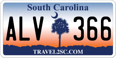 SC license plate ALV366