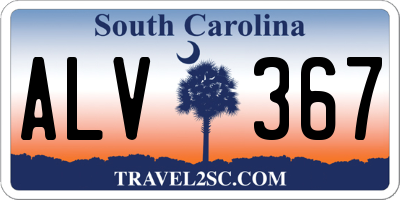 SC license plate ALV367