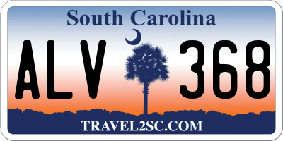 SC license plate ALV368