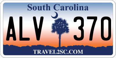SC license plate ALV370