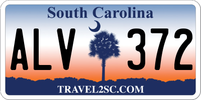 SC license plate ALV372