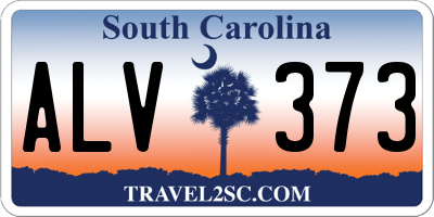 SC license plate ALV373
