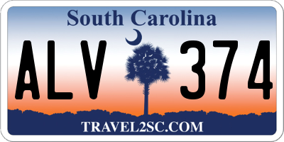 SC license plate ALV374