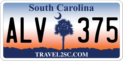 SC license plate ALV375