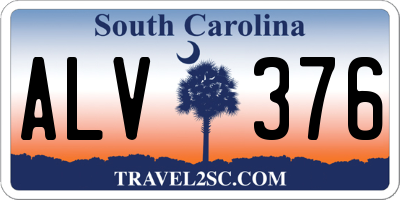 SC license plate ALV376