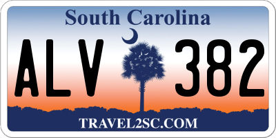 SC license plate ALV382