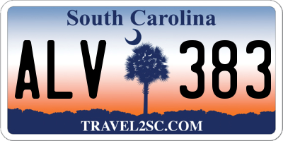 SC license plate ALV383
