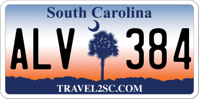 SC license plate ALV384