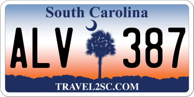 SC license plate ALV387