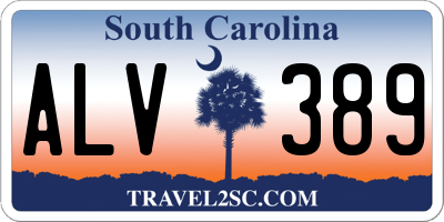 SC license plate ALV389