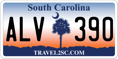SC license plate ALV390
