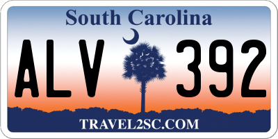 SC license plate ALV392