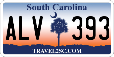 SC license plate ALV393