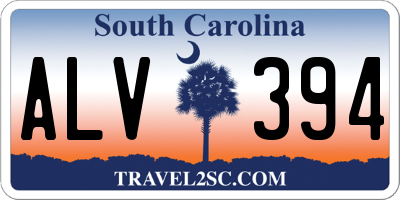 SC license plate ALV394