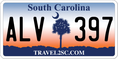 SC license plate ALV397