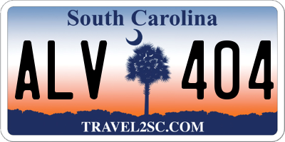 SC license plate ALV404