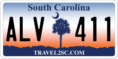 SC license plate ALV411