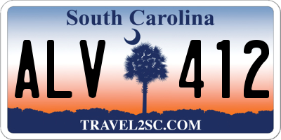 SC license plate ALV412