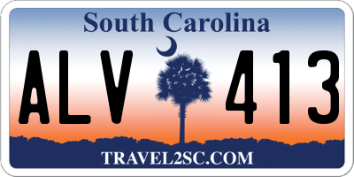 SC license plate ALV413