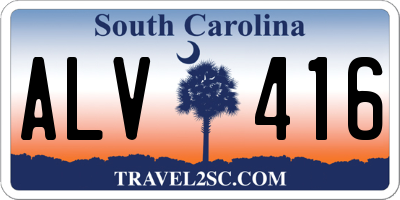 SC license plate ALV416