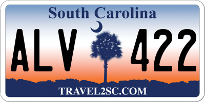 SC license plate ALV422