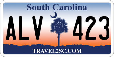 SC license plate ALV423