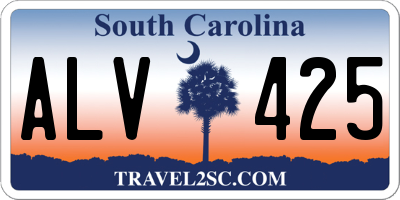 SC license plate ALV425