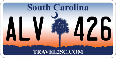 SC license plate ALV426